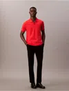 Calvin Klein Men's Tech Zip Polo Shirt In Red