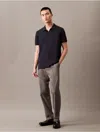 Calvin Klein Men's Tech Zip Polo Shirt In Dark Sapphire