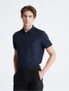 Calvin Klein Men's Tech Zip Polo Shirt In Dark Sapphire