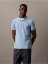 Calvin Klein Men's Tech Zip Polo Shirt In Faded Denim