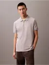 Calvin Klein Men's Tech Zip Polo Shirt In Flint Gray
