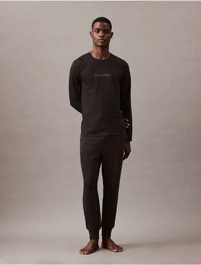 Calvin Klein Men's Terry Lounge Joggers In Black