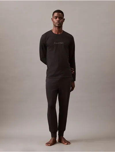 Calvin Klein Men's Terry Lounge Joggers In Black