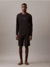 Calvin Klein Men's Terry Lounge Sleep Shorts In Black