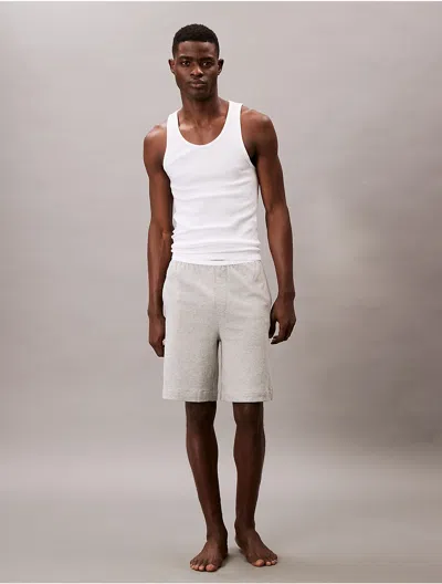 Calvin Klein Men's Terry Lounge Sleep Shorts In Gray
