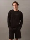 Calvin Klein Men's Terry Lounge Sweatshirt In Brown