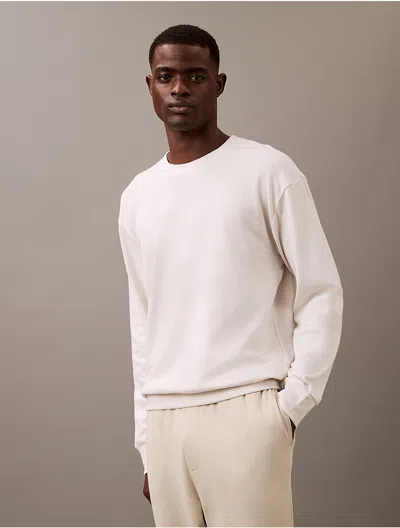 Calvin Klein Men's Terry Lounge Sweatshirt In Gray