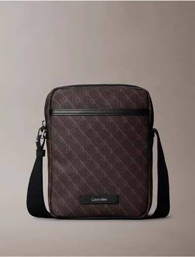 Calvin Klein Men's Textured Monogram Reporter Bag In Red