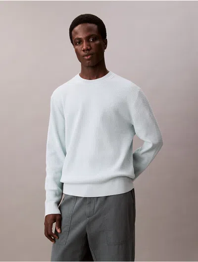 Calvin Klein Men's Textured Relaxed Sweater In Blue