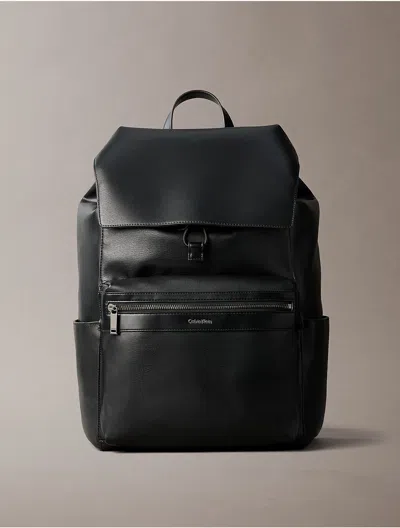 CALVIN KLEIN MEN'S TEXTURED ZIP FLAP BACKPACK