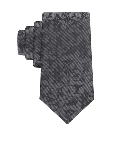 Calvin Klein Men's Theodora Floral Tie In Gray