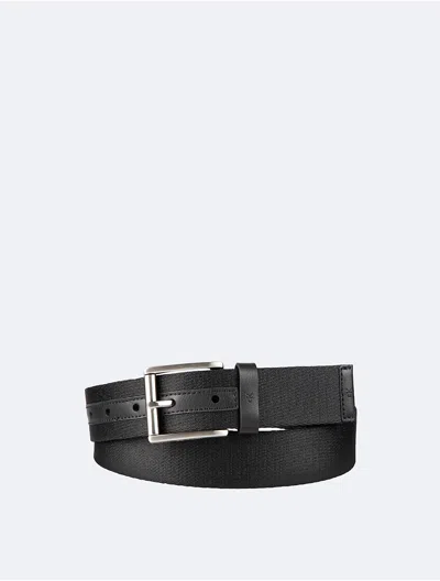 Calvin Klein Men's Tonal Fabric Belt In Black
