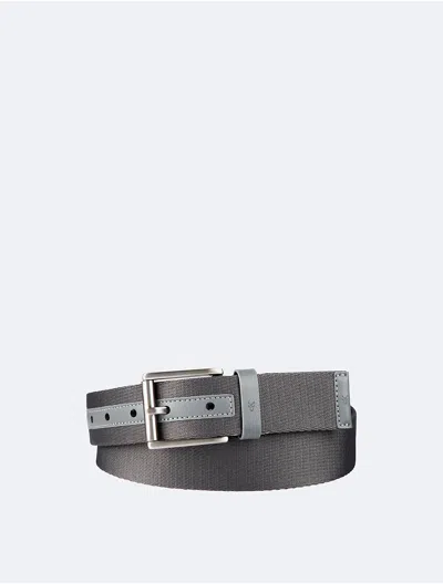 Calvin Klein Men's Tonal Fabric Belt In Grey