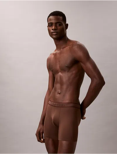 Calvin Klein Men's Tonal Logo Boxer Brief In Brown