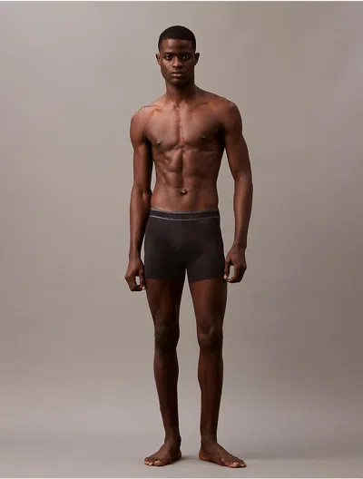 Calvin Klein Men's Tonal Logo Micro Boxer Brief In Black