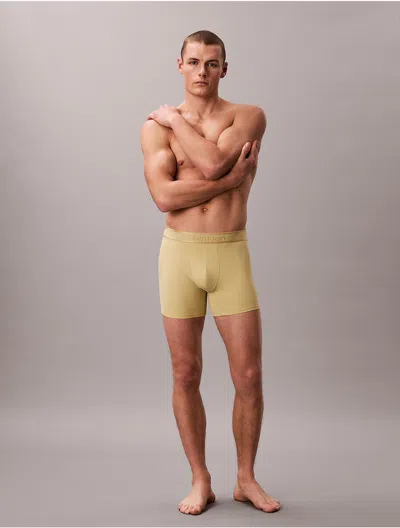 Calvin Klein Men's Tonal Logo Micro Boxer Brief In Gold