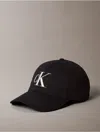 Calvin Klein Men's Twill Embroidered Monogram Logo Cap In Black