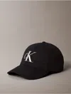 Calvin Klein Men's Twill Embroidered Monogram Logo Cap In Black Beauty