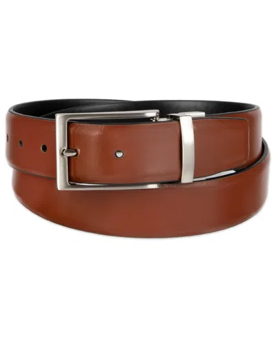 Calvin Klein Reversible Leather Belt In Brown