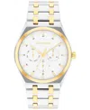 Calvin Klein Men's Two Tone Stainless Steel Bracelet Watch, 39mm In Gold