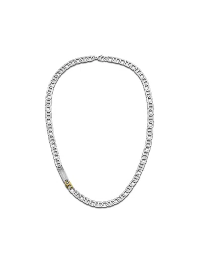 Calvin Klein Men's Two-tone Chainlink Bracelet In Silver