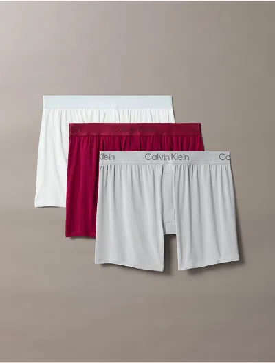 Calvin Klein Men's Ultra Soft Modal 3-pack Slim Boxer In White