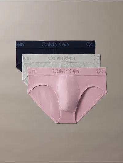 Calvin Klein Men's Ultra Soft Modal 3-pack Hip Brief In Multi