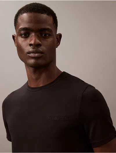 Calvin Klein Men's Ultra Soft Modal Crewneck Sleep T-shirt In Black