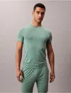 Calvin Klein Men's Ultra Soft Modal Crewneck Sleep T-shirt In Blue