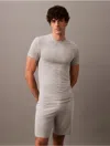 Calvin Klein Men's Ultra Soft Modal Crewneck Sleep T-shirt In Grey Heather