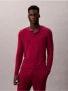 Calvin Klein Men's Ultra Soft Modal Henley Sleep Top In Red