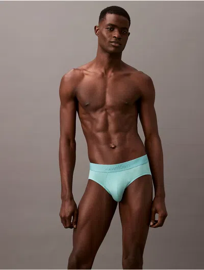 Calvin Klein Men's Ultra Soft Modal Hip Brief In Saltwater Aqua