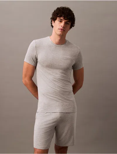 Calvin Klein Men's Ultra Soft Modal Sleep Shorts In Grey Heather