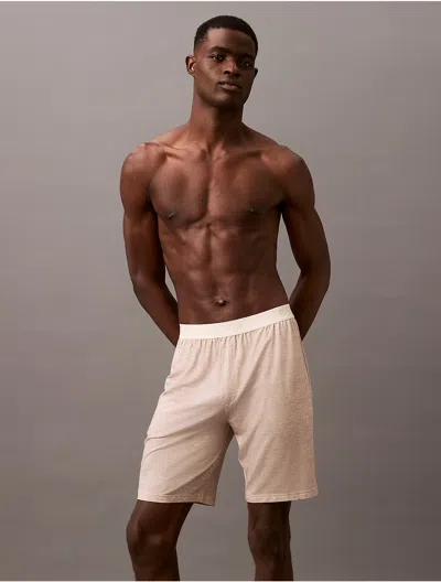 Calvin Klein Men's Ultra Soft Modal Sleep Shorts In Oatmeal Heather