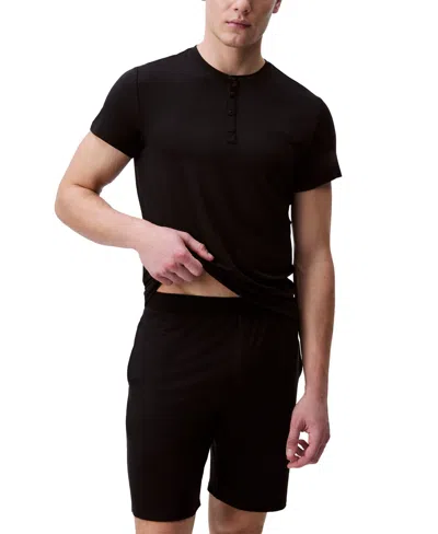Calvin Klein Men's Ultrasoft Stretch Sleep Shorts In Black