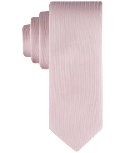 Calvin Klein Men's Unison Solid Tie In Dusty Pink