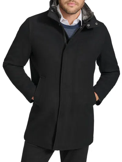 Calvin Klein Mens Walker Cold Weather Wool Coat In Black
