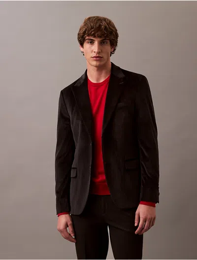 Calvin Klein Men's Velvet Slim Blazer