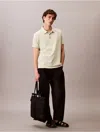 Calvin Klein Men's Waffle Knit Classic Polo Shirt In Neutral