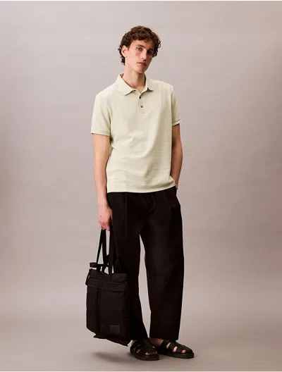 Calvin Klein Men's Waffle Knit Classic Polo Shirt