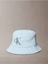Calvin Klein Men's Washed Denim Embroidered Logo Bucket Hat In Blue