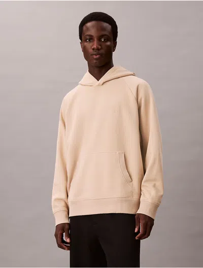 Calvin Klein Men's Washed Fleece Relaxed Hoodie In Pink