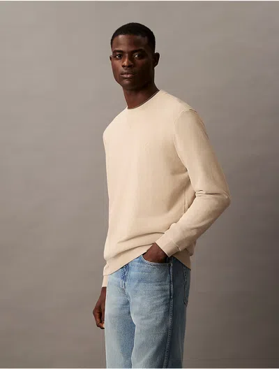 Calvin Klein Men's Washed Terry Classic Sweatshirt