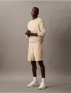 Calvin Klein Men's Washed Terry Shorts In White