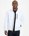 Calvin Klein Stand Collar Soft Shell Jacket In White