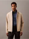 Calvin Klein Men's Water Resistant Unlined Rain Jacket In Brown
