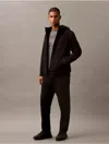 Calvin Klein Men's Water Resistant Unlined Rain Jacket In Black Beauty