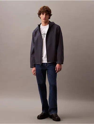 Calvin Klein Men's Water Resistant Unlined Rain Jacket In Ink