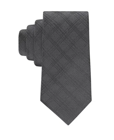 Calvin Klein Men's Wayne Check Tie In Gray
