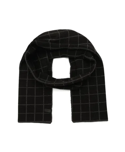 Calvin Klein Men's Window Check Scarf In Black